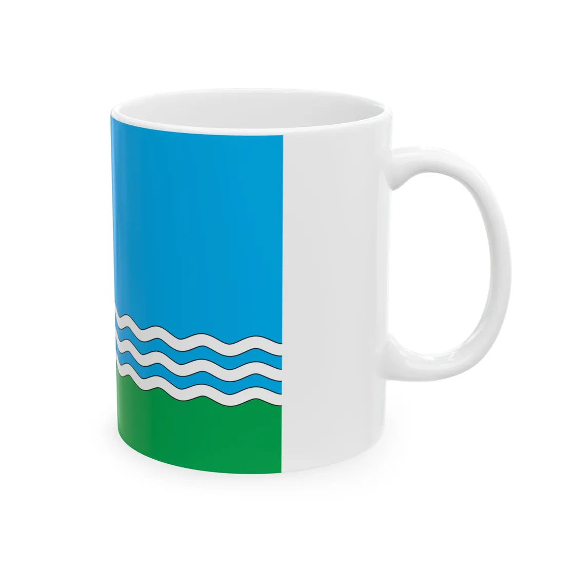 Flag of Nikolske raion (Ukraine) White Coffee Mug - Go Mug Yourself