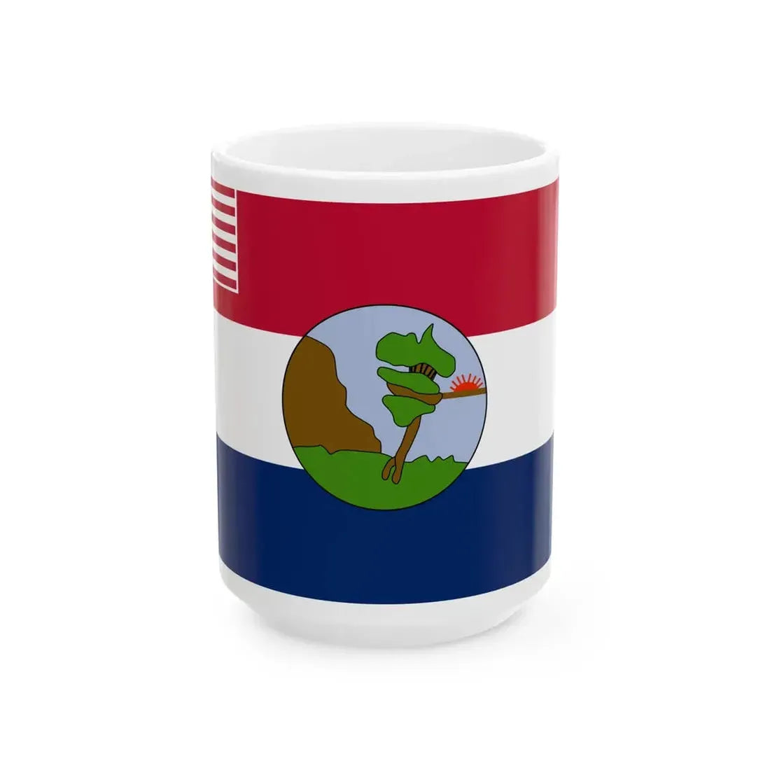 Flag of Nimba County (Liberia) White Coffee Mug 15oz - Go Mug Yourself