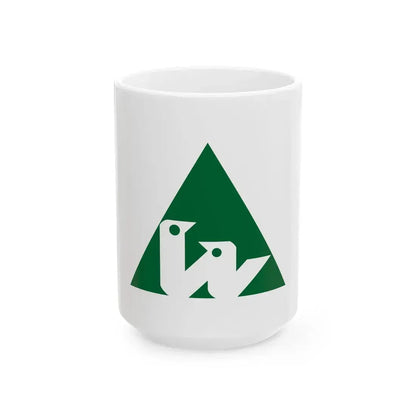 Flag of Nishi Ward Sapporo Hokkaido (Japan) White Coffee Mug 15oz - Go Mug Yourself