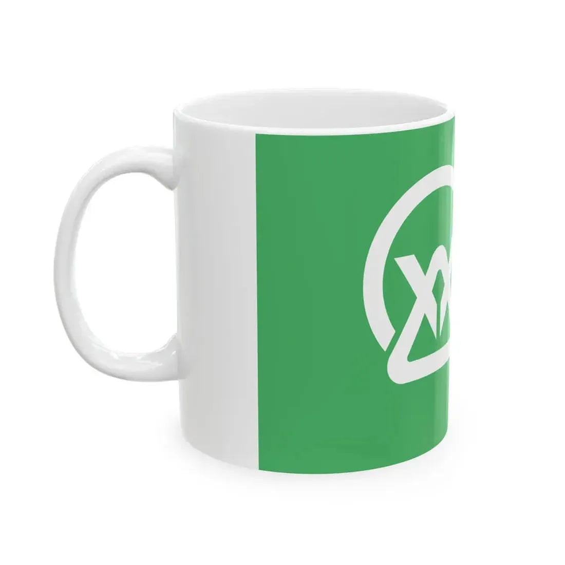 Flag of Nishiaizu Fukushima (Japan) White Coffee Mug - Go Mug Yourself