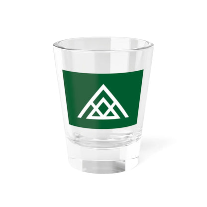 Flag of Nishiawakura Okayama (Japan) Shot Glass 1.5oz 1.5oz - Go Mug Yourself