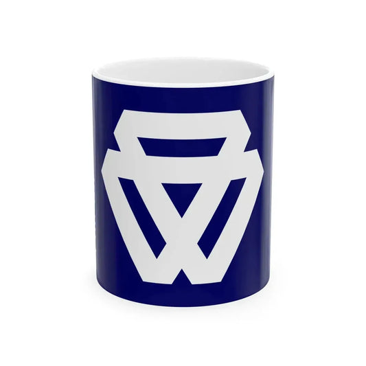 Flag of Nishikatsura Yamanashi (Japan) White Coffee Mug 11oz - Go Mug Yourself