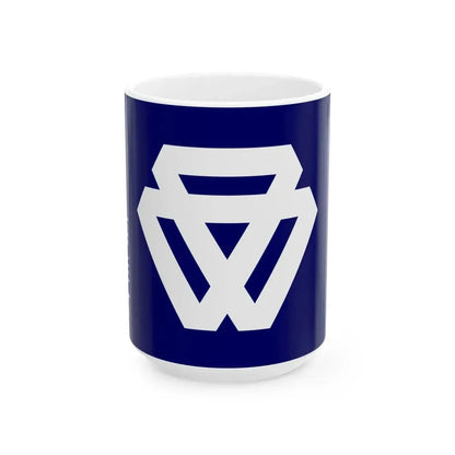 Flag of Nishikatsura Yamanashi (Japan) White Coffee Mug 15oz - Go Mug Yourself