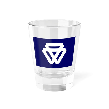 Flag of Nishikatsura Yamanashi no text (Japan) Shot Glass 1.5oz 1.5oz - Go Mug Yourself