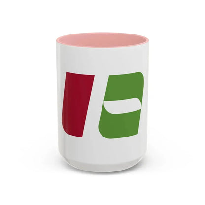 Flag of Nishinomiya Hyogo Japan - Accent Coffee Mug 15oz Pink - Go Mug Yourself