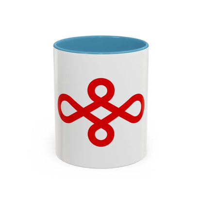 Flag of Nishio Japan - Accent Coffee Mug 11oz Light Blue - Go Mug Yourself