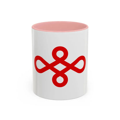 Flag of Nishio Japan - Accent Coffee Mug 11oz Pink - Go Mug Yourself