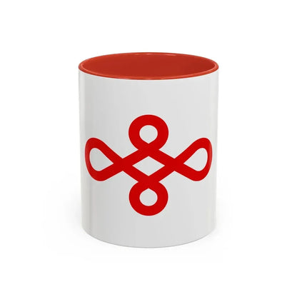 Flag of Nishio Japan - Accent Coffee Mug 11oz Red - Go Mug Yourself