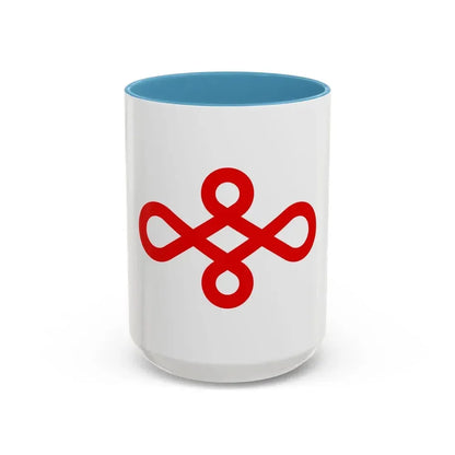 Flag of Nishio Japan - Accent Coffee Mug 15oz Light Blue - Go Mug Yourself