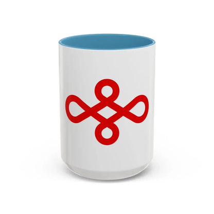 Flag of Nishio Japan - Accent Coffee Mug 15oz Light Blue - Go Mug Yourself