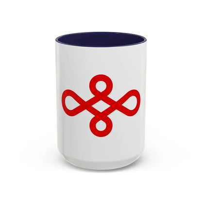 Flag of Nishio Japan - Accent Coffee Mug 15oz Navy - Go Mug Yourself