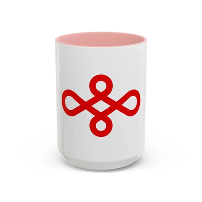 Flag of Nishio Japan - Accent Coffee Mug 15oz Pink - Go Mug Yourself