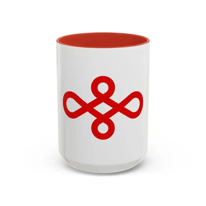 Flag of Nishio Japan - Accent Coffee Mug 15oz Red - Go Mug Yourself