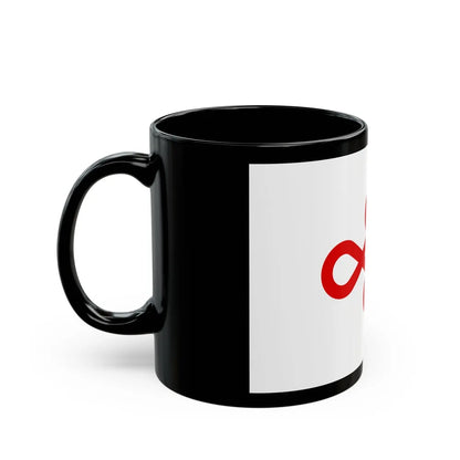 Flag of Nishio Japan - Black Coffee Mug-Go Mug Yourself