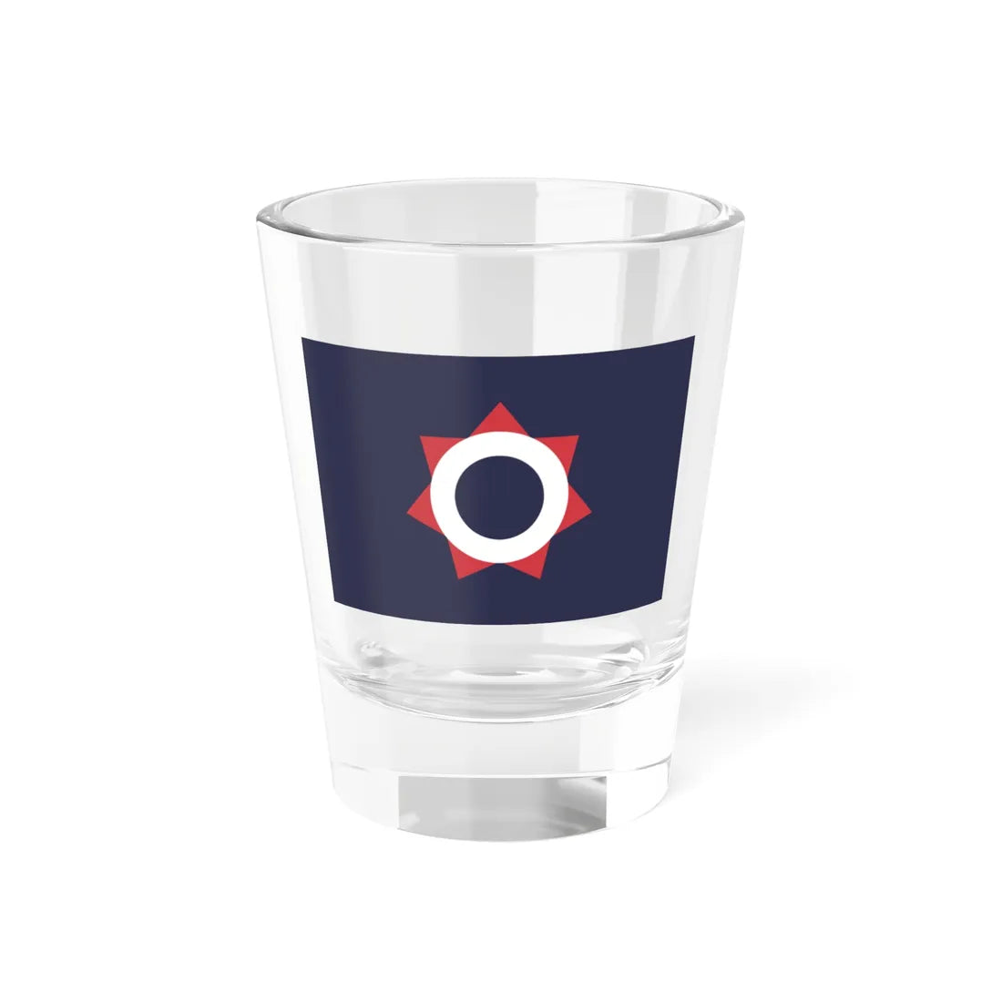 Flag of Nivkh people (Russia) Shot Glass 1.5oz 1.5oz - Go Mug Yourself