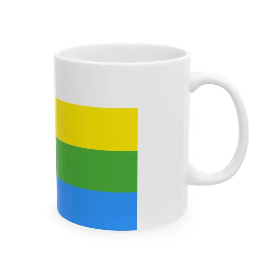 Flag of Nizhne-Taldinskoe (Russia) White Coffee Mug - Go Mug Yourself