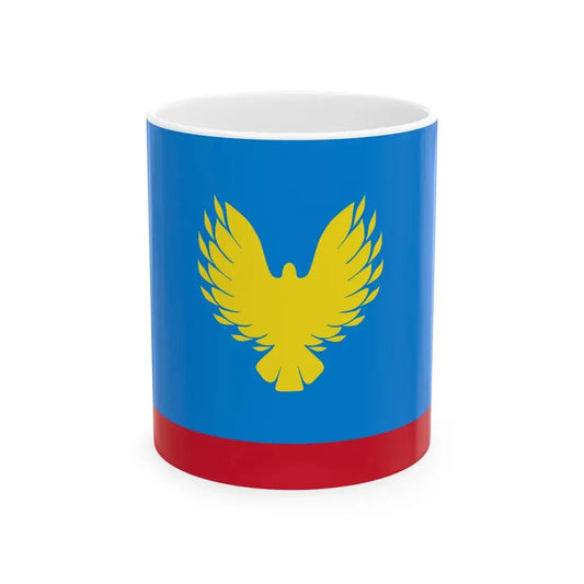 Flag of Nizhneingashsky rayon Krasnoyarsk krai (Russia) White Coffee Mug 11oz - Go Mug Yourself