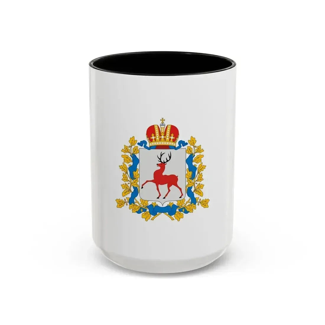 Flag of Nizhny Novgorod Oblast Russia - Accent Coffee Mug 15oz Black - Go Mug Yourself