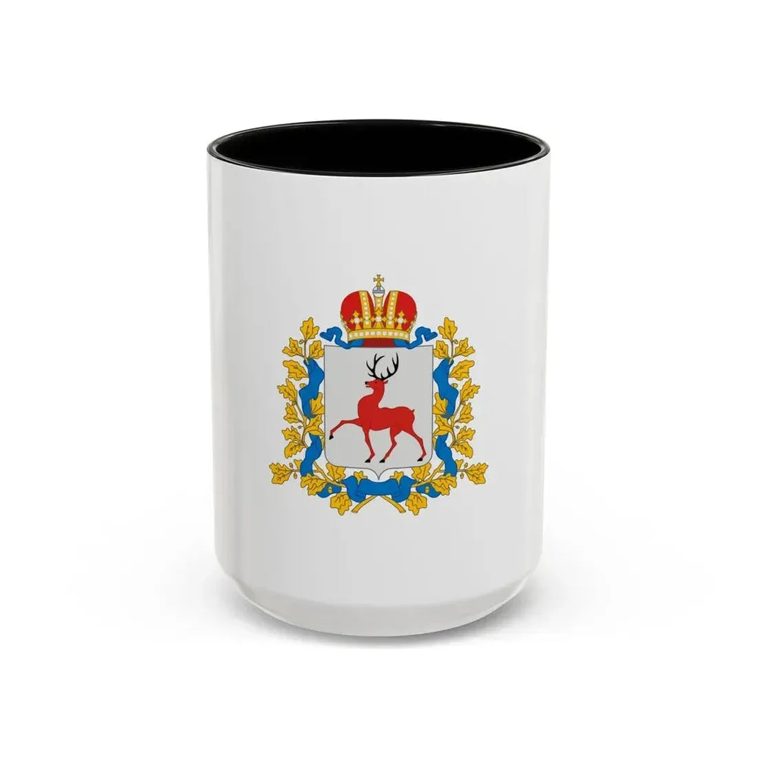 Flag of Nizhny Novgorod Oblast Russia - Accent Coffee Mug 15oz Black - Go Mug Yourself