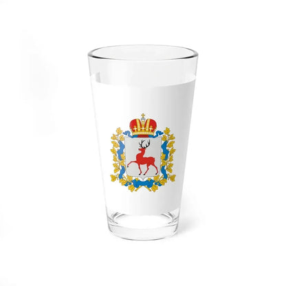 Flag of Nizhny Novgorod Oblast Russia - Pint Glass 16oz 16oz - Go Mug Yourself