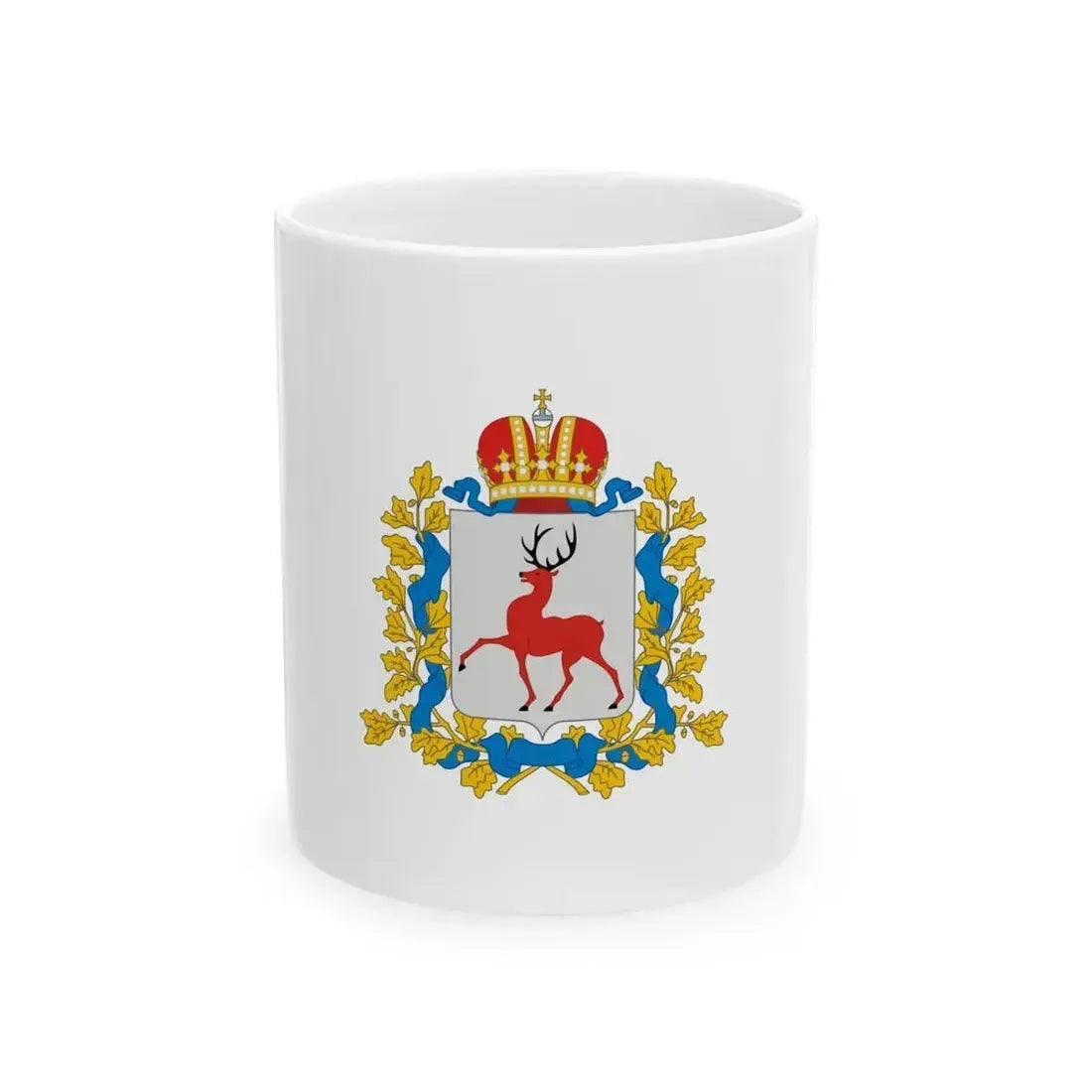 Flag of Nizhny Novgorod Oblast Russia - White Coffee Mug 11oz - Go Mug Yourself