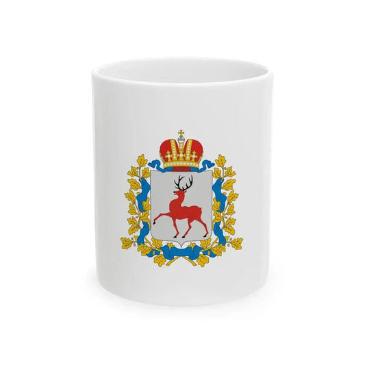 Flag of Nizhny Novgorod Region (Russia) White Coffee Mug 11oz - Go Mug Yourself