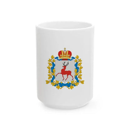 Flag of Nizhny Novgorod Region (Russia) White Coffee Mug 15oz - Go Mug Yourself