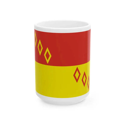 Flag of Noginsky rayon Moscow oblast (Russia) White Coffee Mug 15oz - Go Mug Yourself