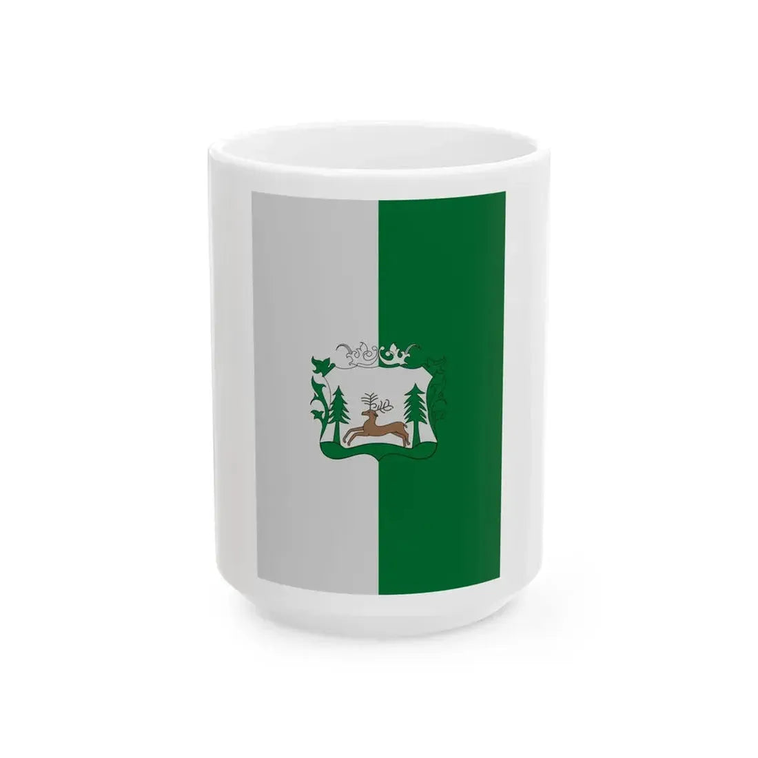 Flag of Nograd vertical (Hungary) White Coffee Mug 15oz - Go Mug Yourself