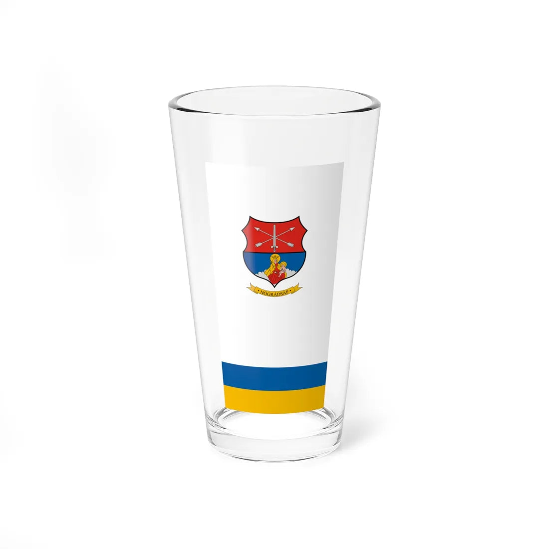 Flag of Nogradsap vertical (Hungary) Pint Glass 16oz 16oz - Go Mug Yourself