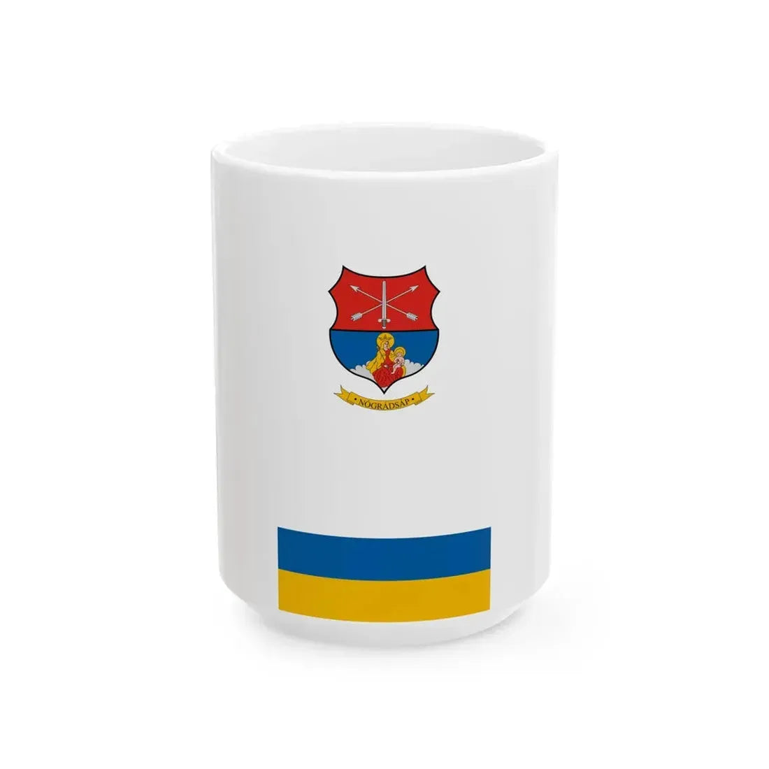 Flag of Nogradsap vertical (Hungary) White Coffee Mug 15oz - Go Mug Yourself