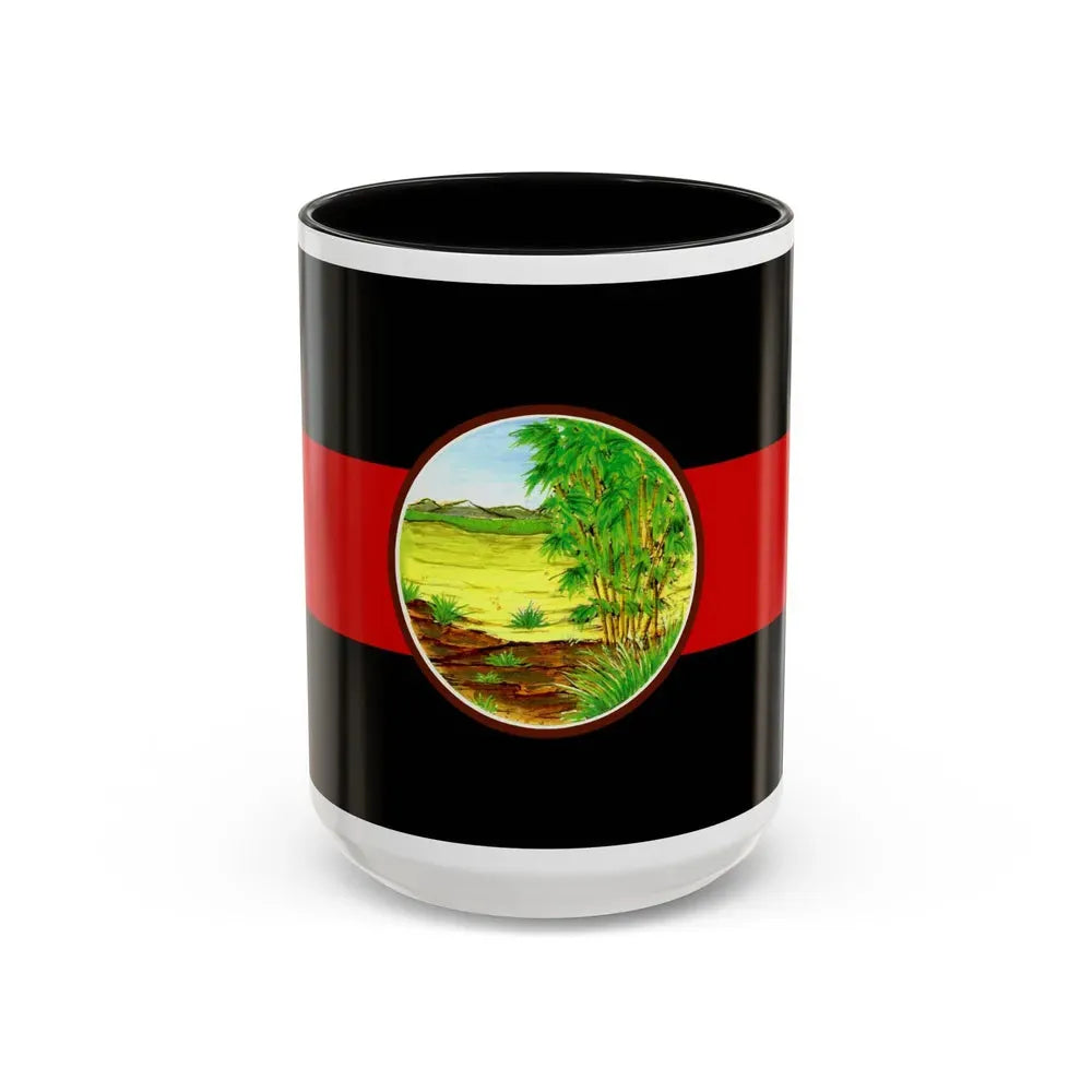 Flag of Nong Khai Province Thailand - Accent Coffee Mug 15oz Black - Go Mug Yourself