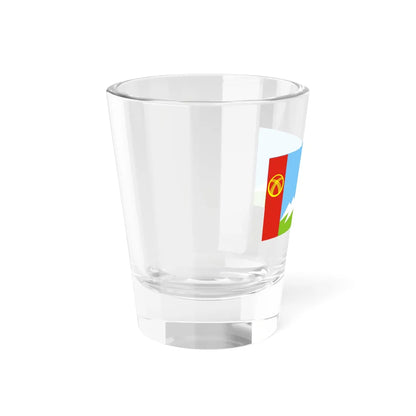 Flag of Nookat District (Kyrgyzstan) Shot Glass 1.5oz - Go Mug Yourself
