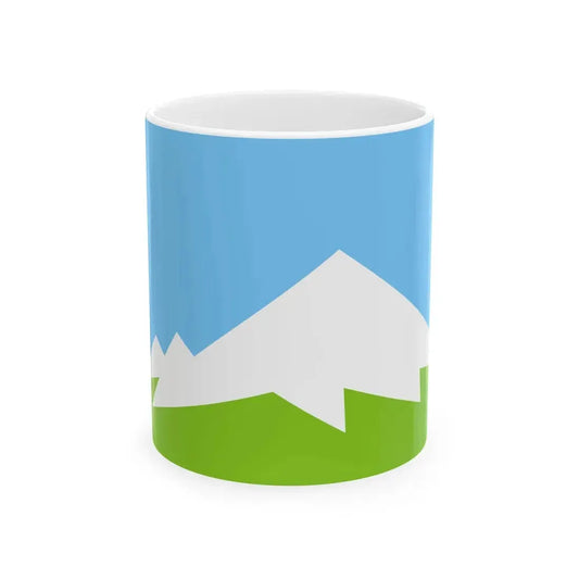 Flag of Nookat District (Kyrgyzstan) White Coffee Mug 11oz - Go Mug Yourself