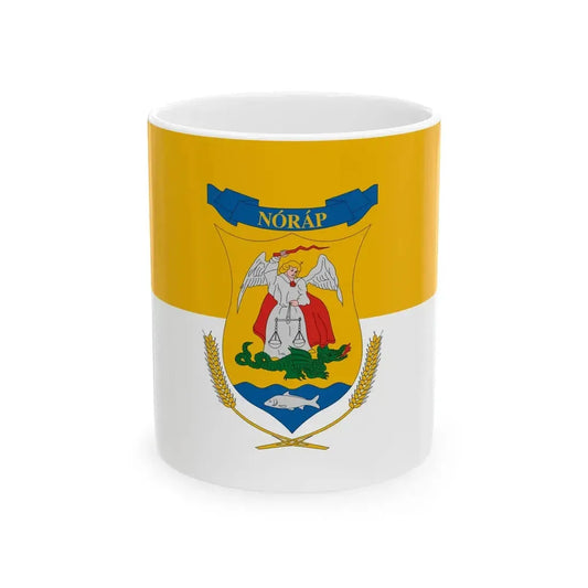 Flag of Norap (Hungary) White Coffee Mug 11oz - Go Mug Yourself