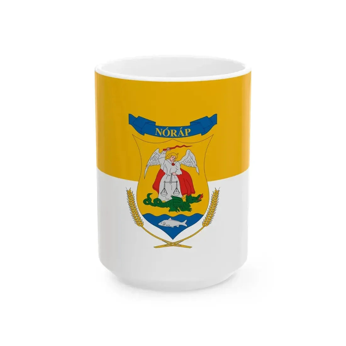 Flag of Norap (Hungary) White Coffee Mug 15oz - Go Mug Yourself