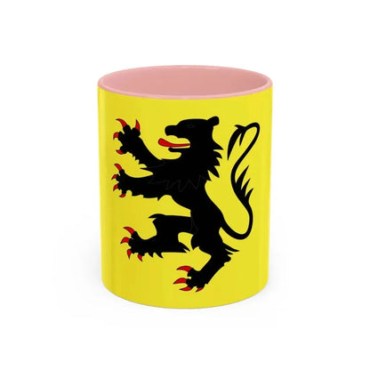 Flag of Nord France 2 - Accent Coffee Mug 11oz Pink - Go Mug Yourself