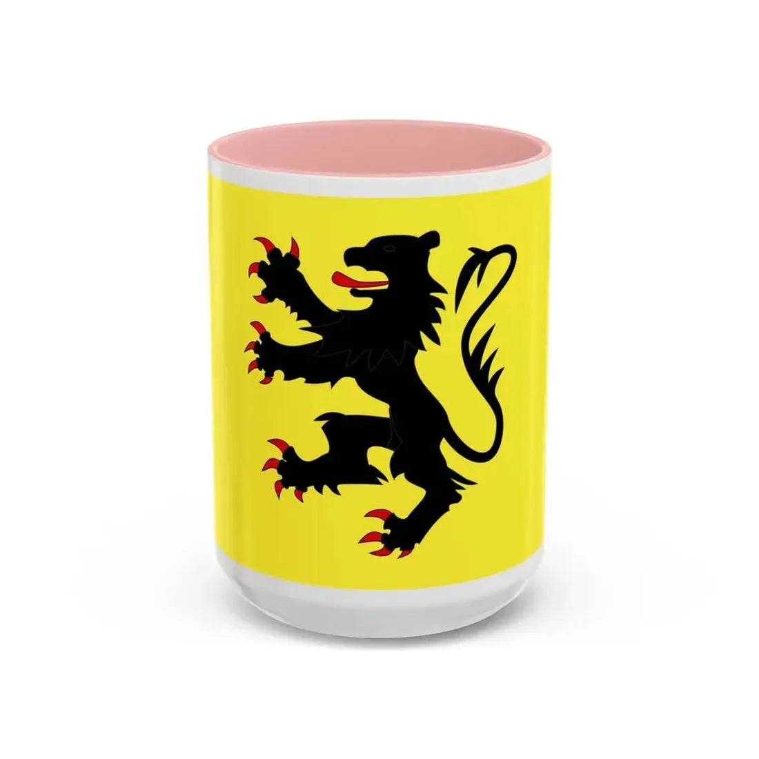 Flag of Nord France 2 - Accent Coffee Mug 15oz Pink - Go Mug Yourself