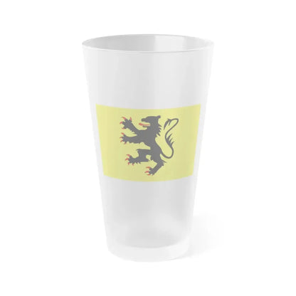 Flag of Nord France 2 - Frosted Pint Glass 16oz 16oz Frosted - Go Mug Yourself