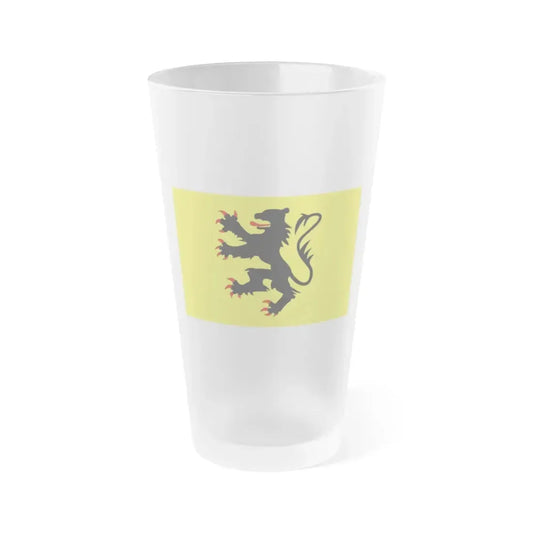 Flag of Nord France 2 - Frosted Pint Glass 16oz 16oz Frosted - Go Mug Yourself