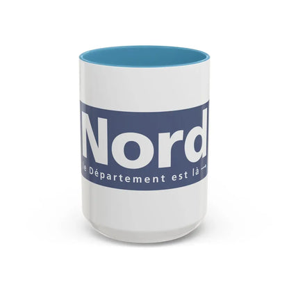 Flag of Nord France - Accent Coffee Mug 15oz Light Blue - Go Mug Yourself