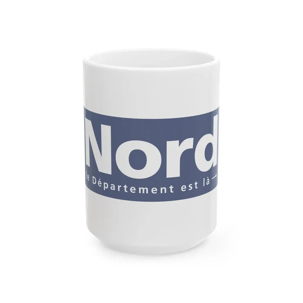 Flag of Nord France - White Coffee Mug 15oz - Go Mug Yourself