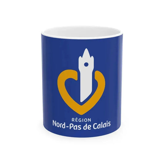 Flag of Nord Pas de Calais France 2 - White Coffee Mug 11oz - Go Mug Yourself
