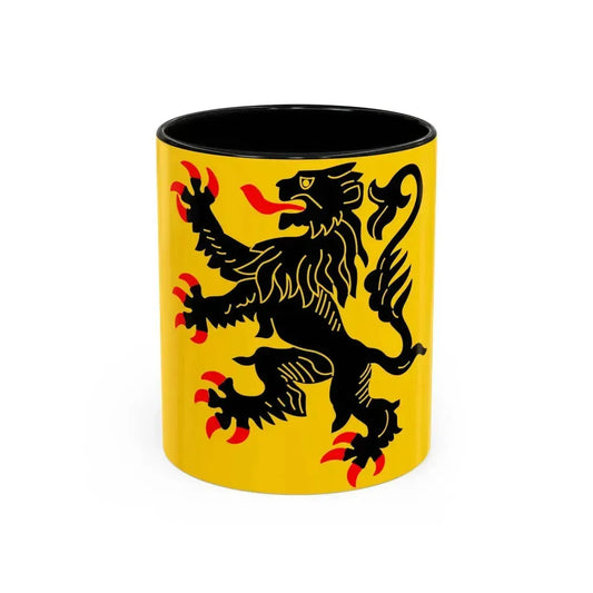 Flag of Nord Pas de Calais France - Accent Coffee Mug 11oz Black - Go Mug Yourself