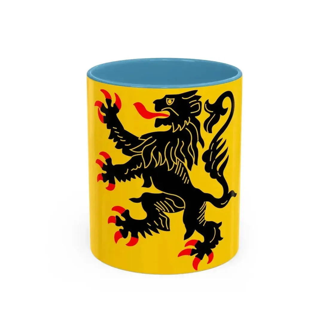 Flag of Nord Pas de Calais France - Accent Coffee Mug 11oz Light Blue - Go Mug Yourself