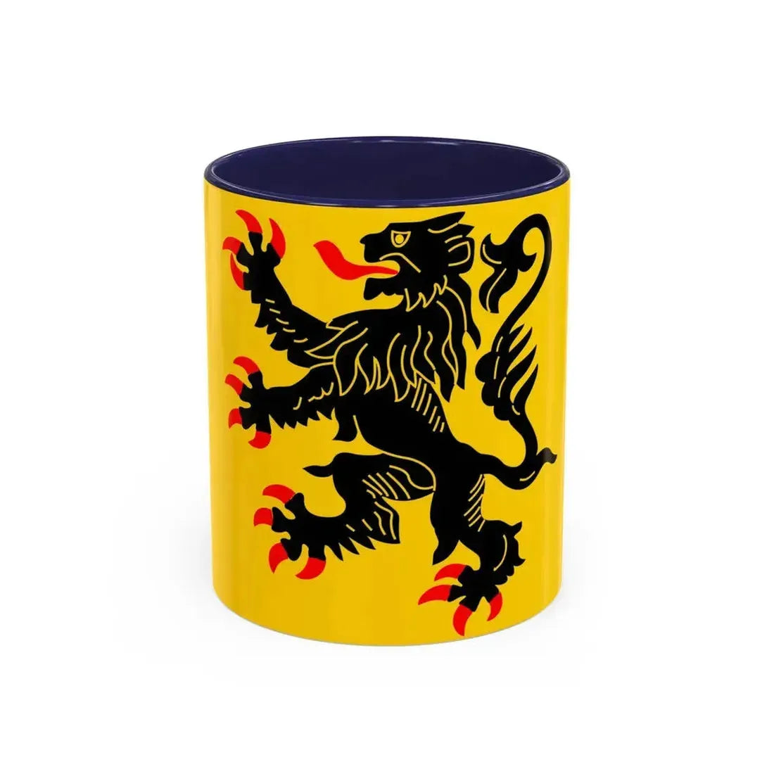 Flag of Nord Pas de Calais France - Accent Coffee Mug 11oz Navy - Go Mug Yourself
