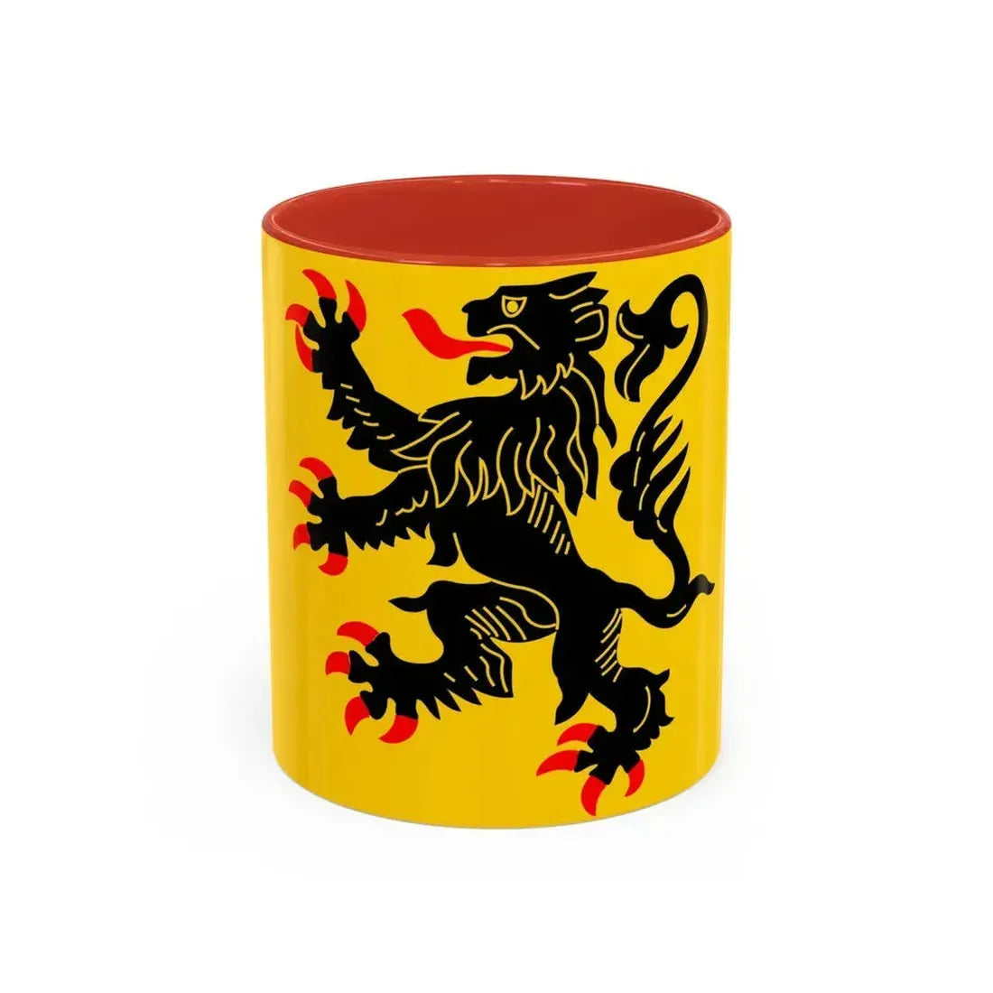 Flag of Nord Pas de Calais France - Accent Coffee Mug 11oz Red - Go Mug Yourself