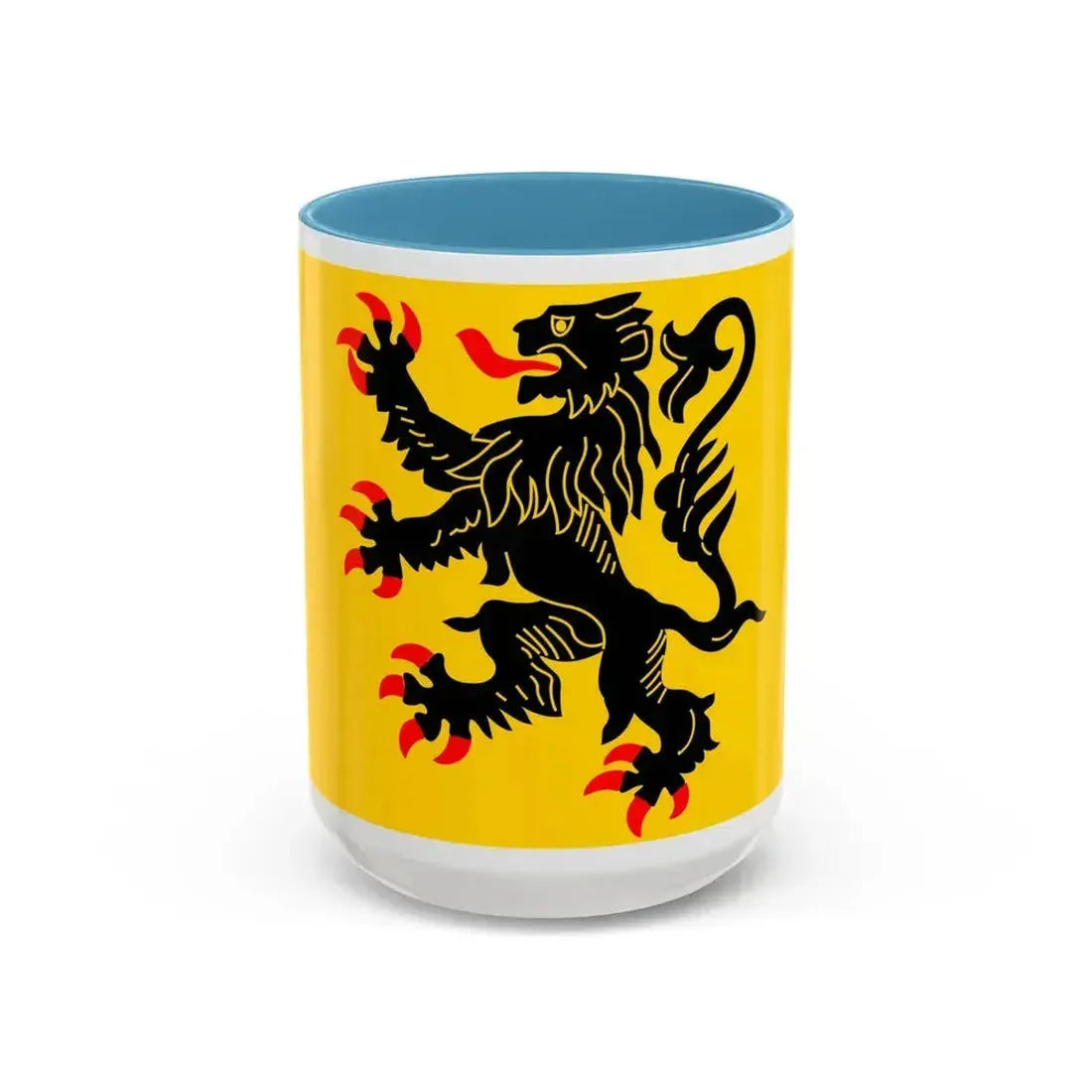 Flag of Nord Pas de Calais France - Accent Coffee Mug 15oz Light Blue - Go Mug Yourself