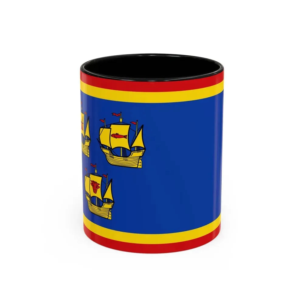 Flag of Nordfriesland Germany - Accent Coffee Mug 11oz Black - Go Mug Yourself