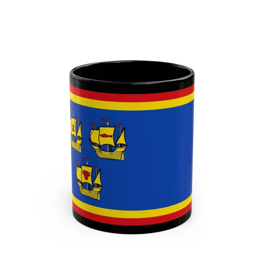 Flag of Nordfriesland Germany - Black Coffee Mug 11oz - Go Mug Yourself
